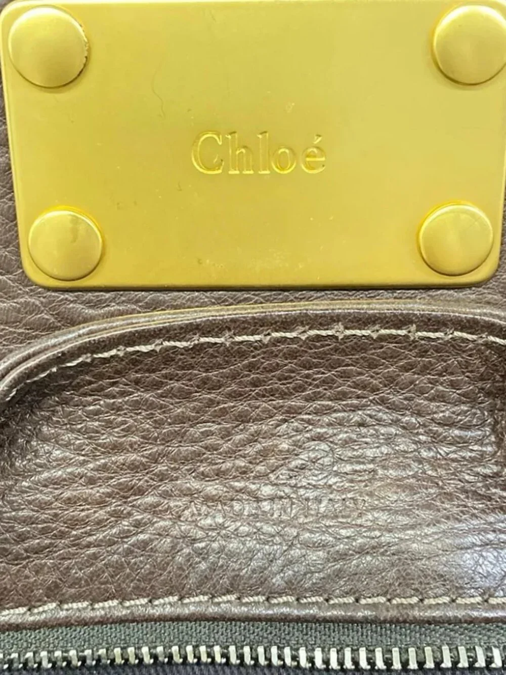 Chloe Paddington Dark Brown Leather Handbag
